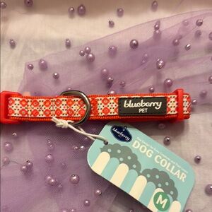 Blueberry Pet Red and White Dog Collar
